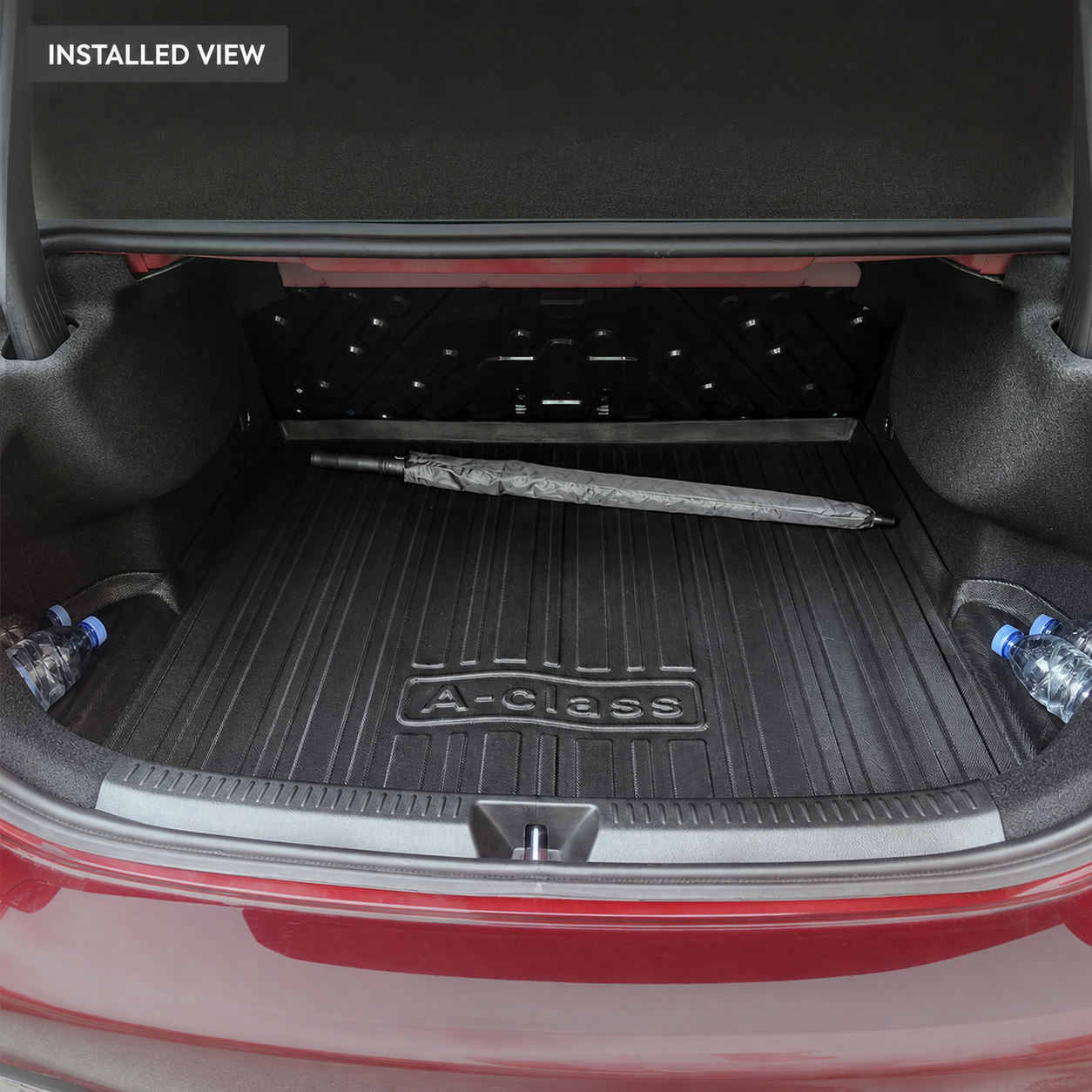 Boot tray installed in a Mercedes-Benz A-Class V177 Sedan