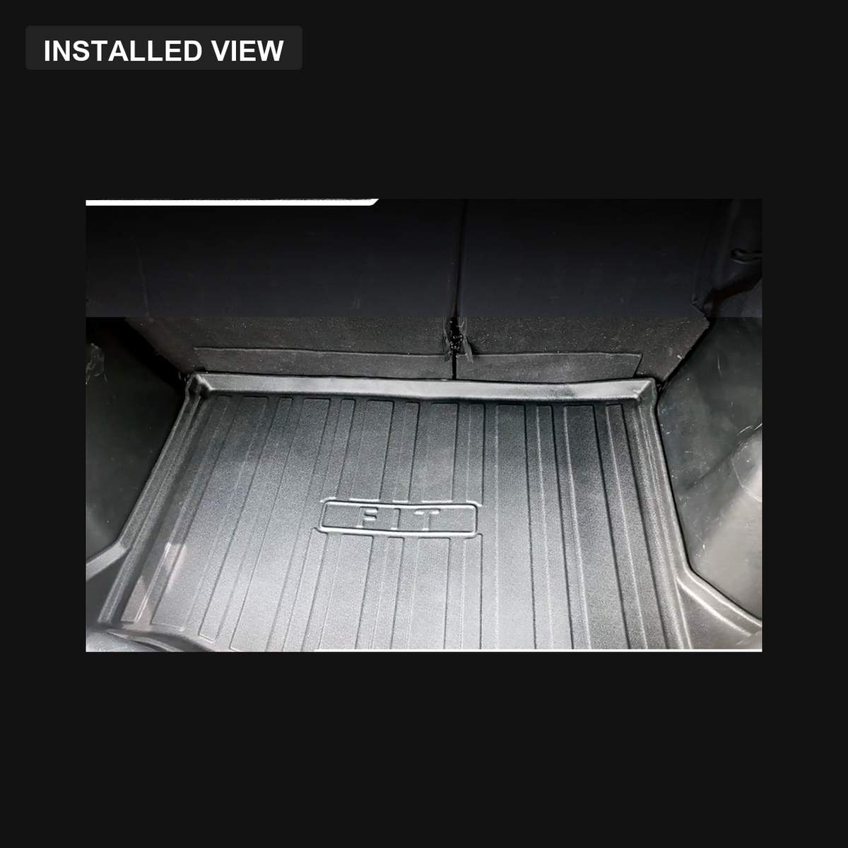 Boot tray installed in a Honda Fit or Jazz 2nd Gen GE Non-Hybrid