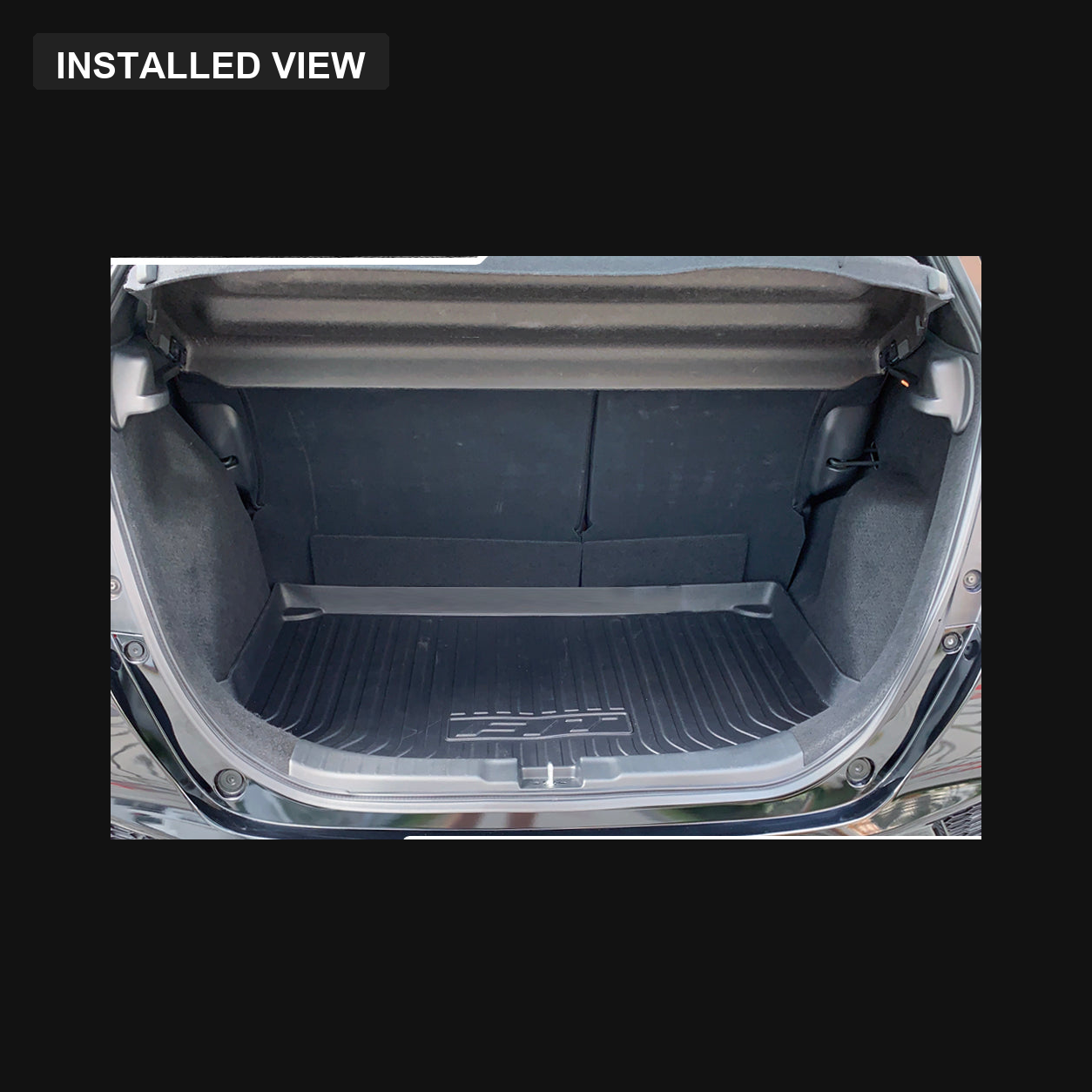 Boot tray installed in a Honda Fit or Jazz 3rd Gen GK Non-Hybrid