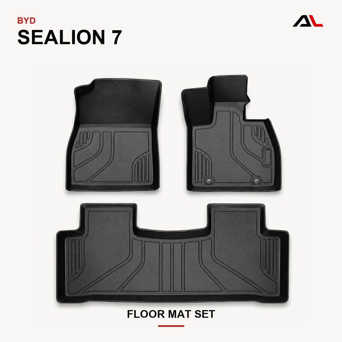 BYD Sealion 7 TPE floor mat set in AutoLoot V2 product frame