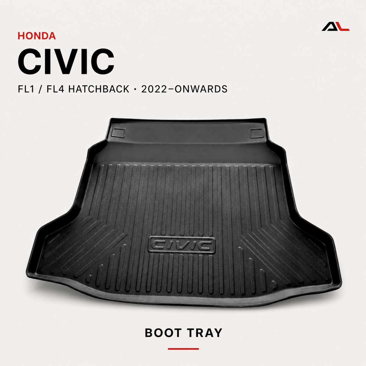 Honda Civic 11th Gen FL1 and FL4 Hatchback boot tray V2 product hero