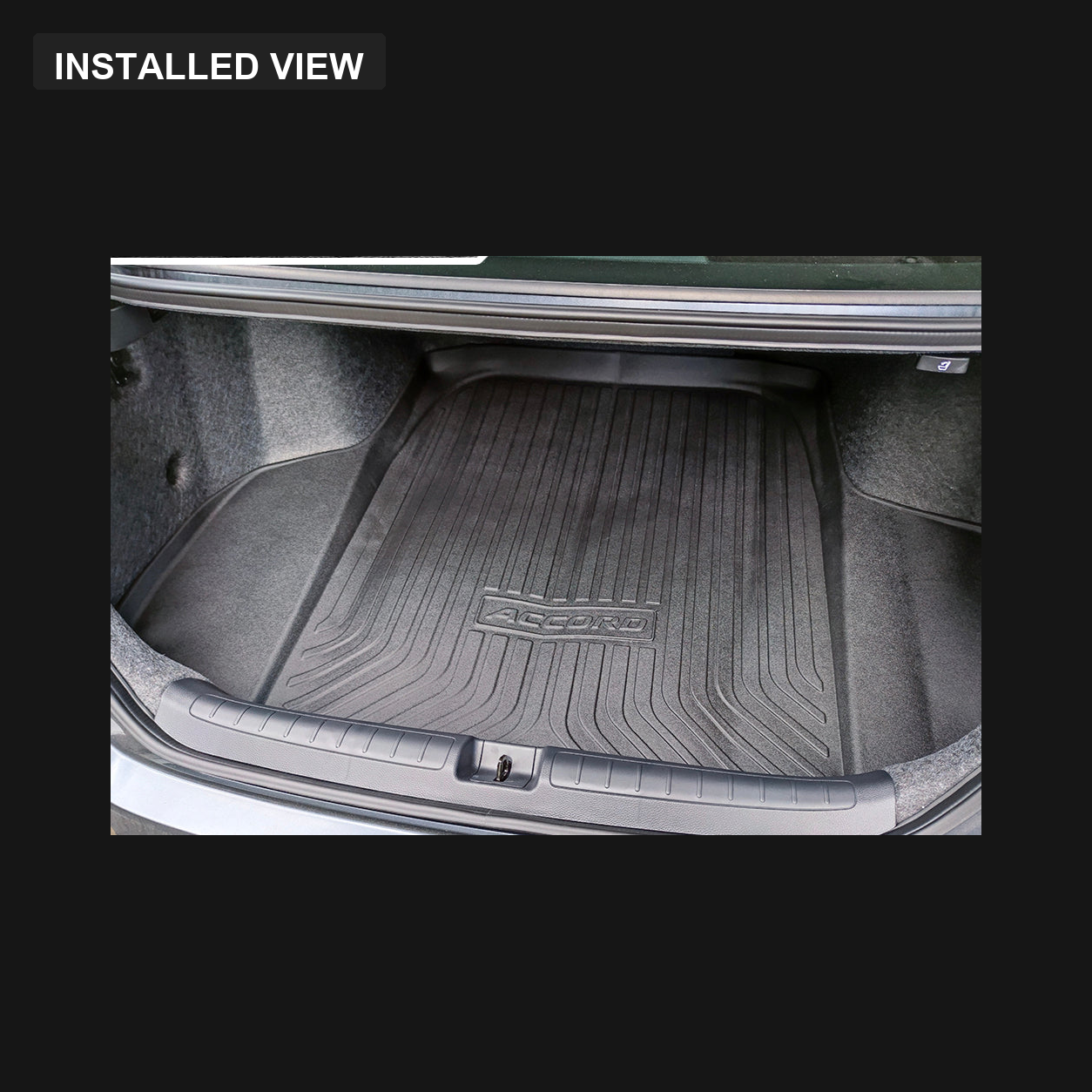 Boot tray installed in a Honda Accord 10th Gen Sedan