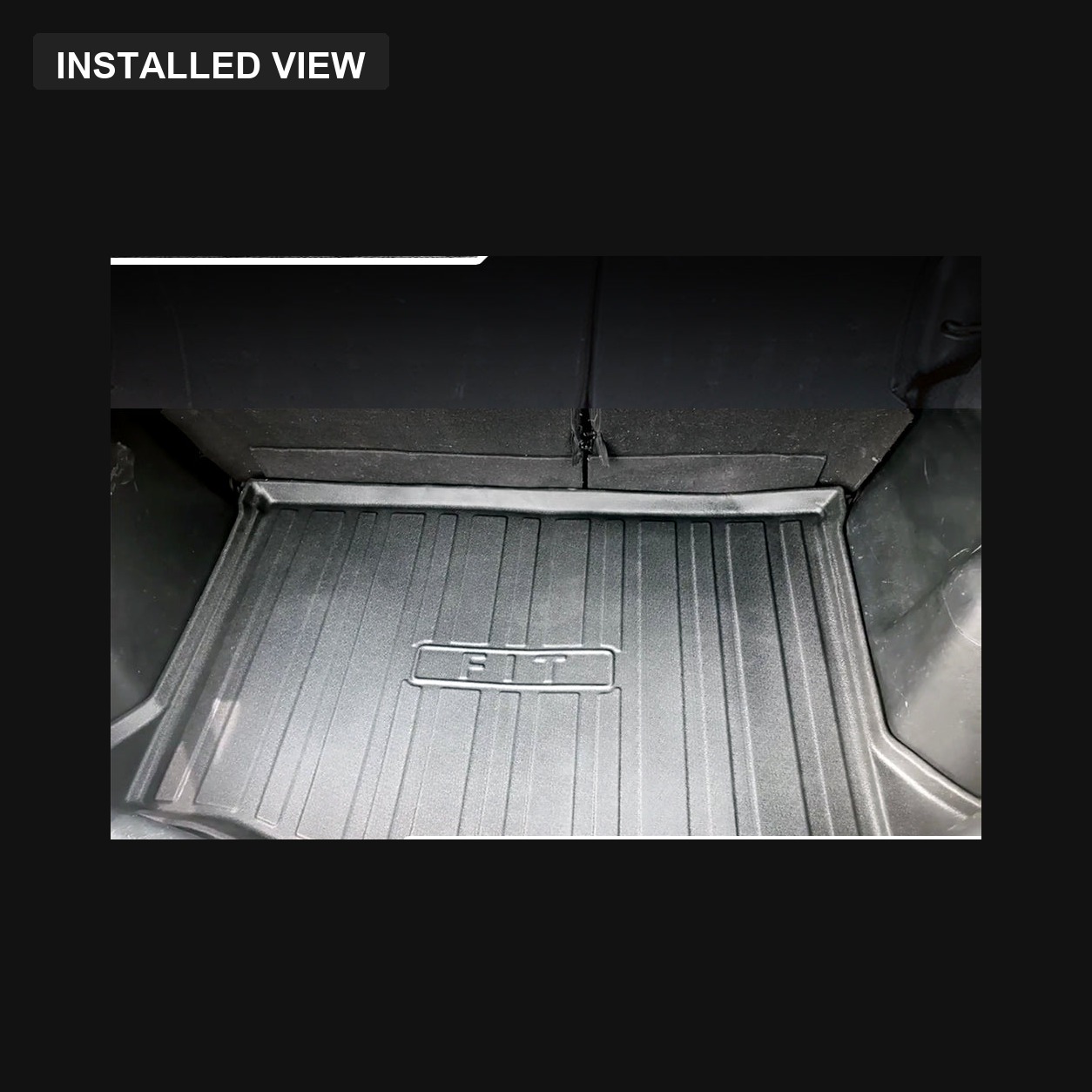 Boot tray installed in a Honda Fit or Jazz 2nd Gen GE Non-Hybrid