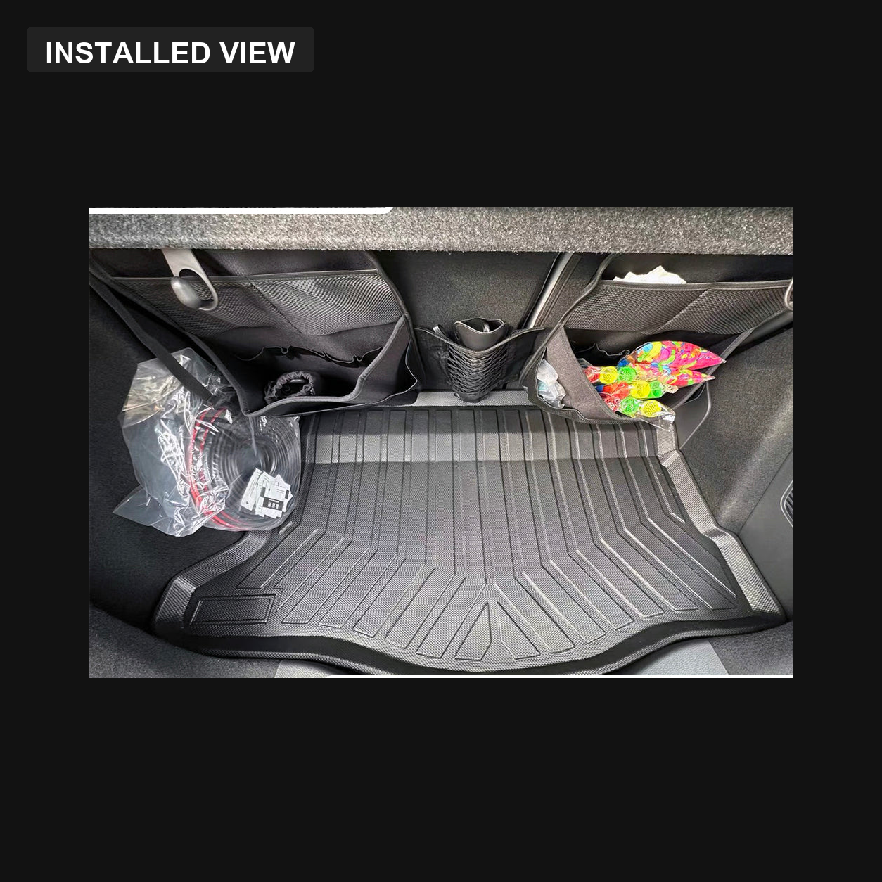 Boot tray installed in a Honda Fit or Jazz 3rd Gen GP Hybrid