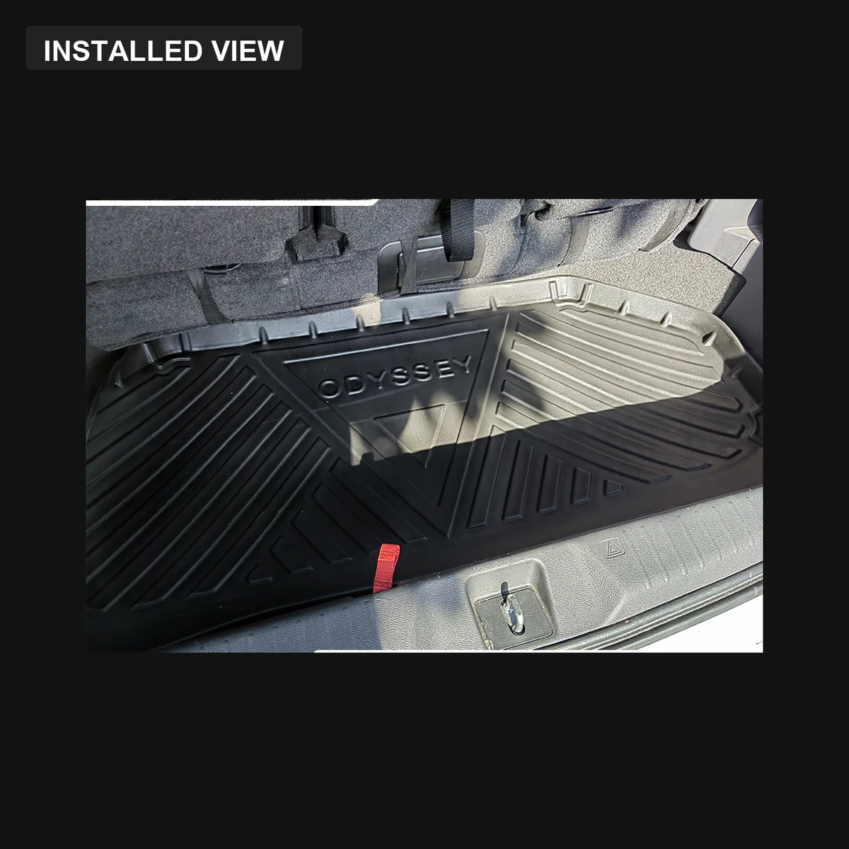 Boot tray installed in a Honda Odyssey 5th Gen RC