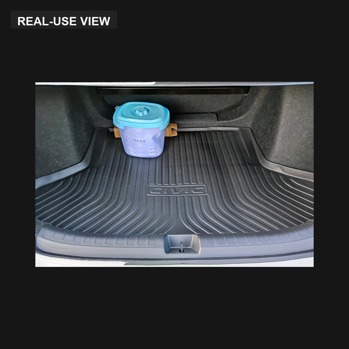 Honda Civic 11th Gen FE Sedan boot tray real-use view