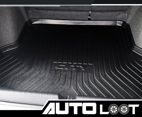 Installed boot tray view for Honda City GM6 Sedan – AutoLoot